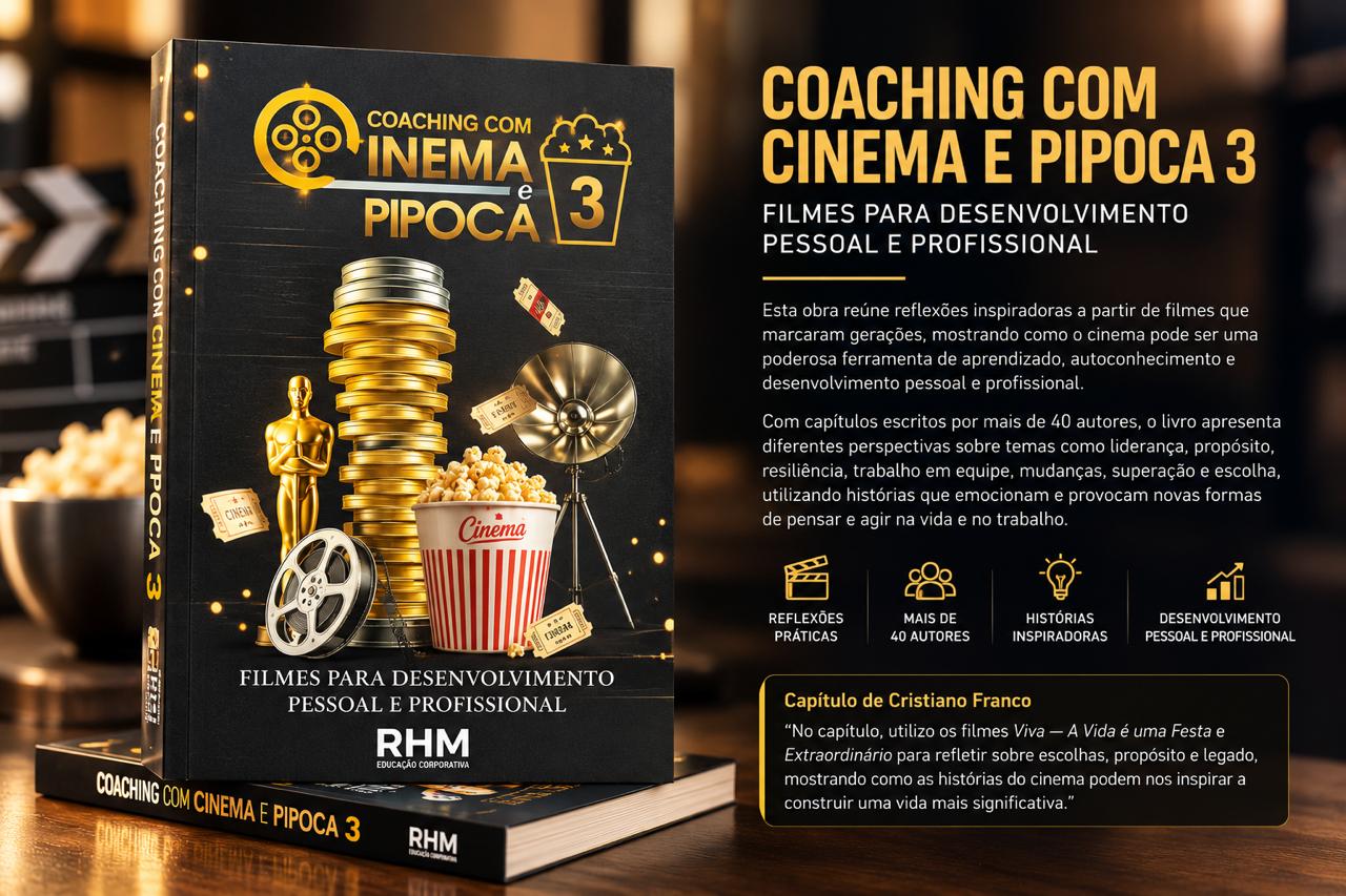Livro Coaching com Cinema e Pipoca 3 — apresentação e participação de Cristiano Franco