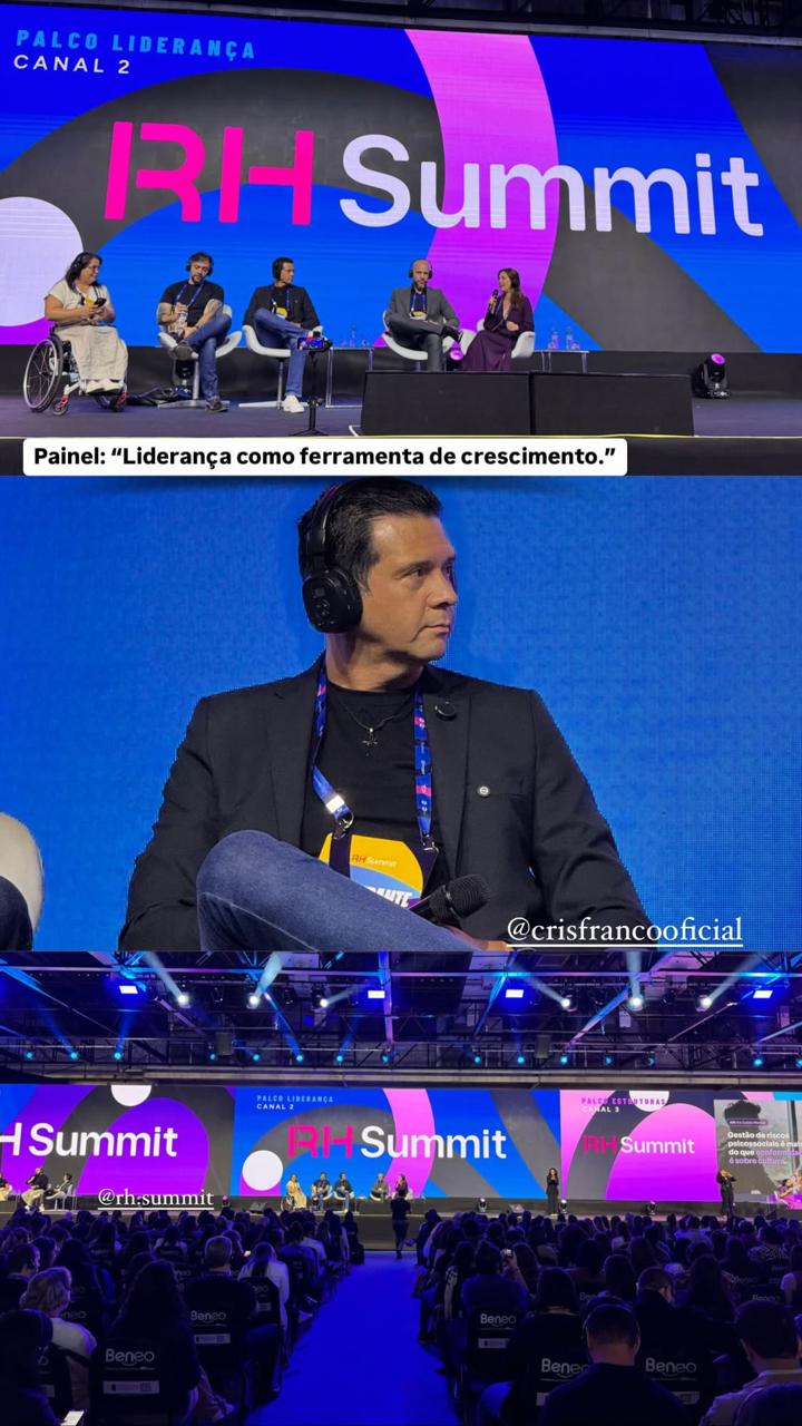 Cristiano Franco no RH Summit, em painel sobre liderança como ferramenta de crescimento